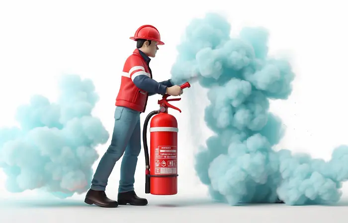 Firefighter in Action Pose Professional 3D Character Illustration